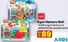 MGS OYUNCAK OYUN HAMURU SETİ 4X50 G fiyat ve kampanya bilgisi